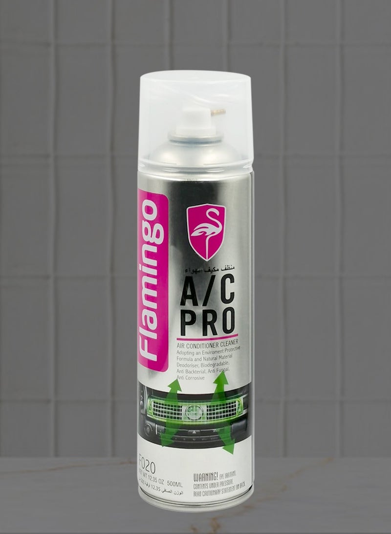 Flamingo A/C Pro Car Air Conditioner Cleaner Spray 500ml – Removes Odor, Dust & Bacteria, Improves Cooling Performance, Eco-Friendly AC Vent & System Cleaner - Image 2