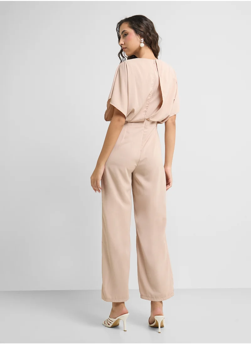 Ginger Cowl Neck Tailored Jumpsuit