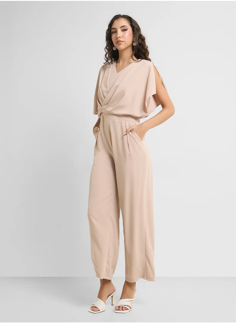 Ginger Cowl Neck Tailored Jumpsuit