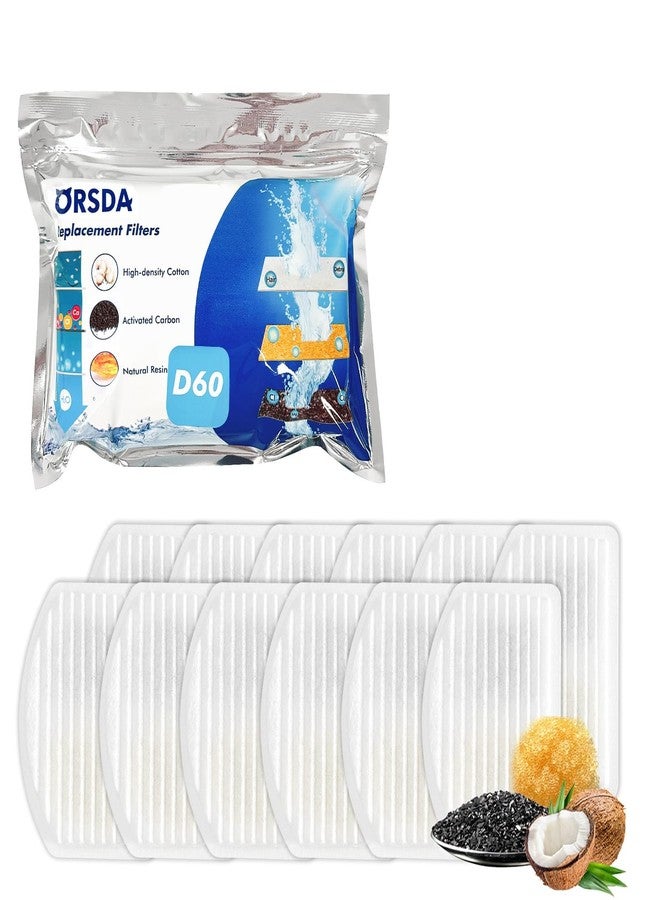 ORSDA Cat Water Fountain Filters, Carbon and Resin Filters ONLY for 100oz/3L Automatic Pet Fountain Dog Water Dispenser, 3 Triple Filtration System（12 Pcs） - Image 1