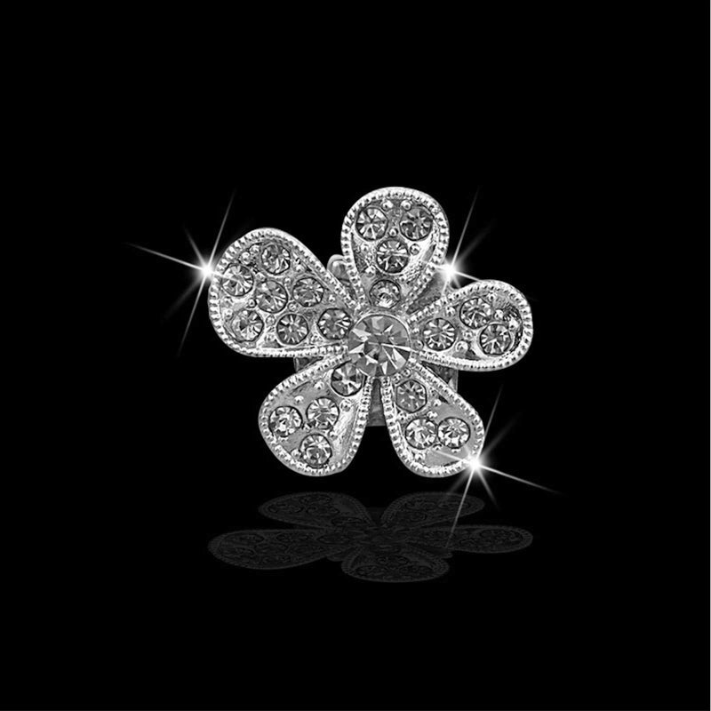 LARDROK 5 Pcs Car Vent Clip,Bling Flower Car Air Fresheners Vent Clips Cute Car Vent Decorations,Car Diffuser Rhinestone Car Interior Decoration Charm Car Vent Accessories - Image 4