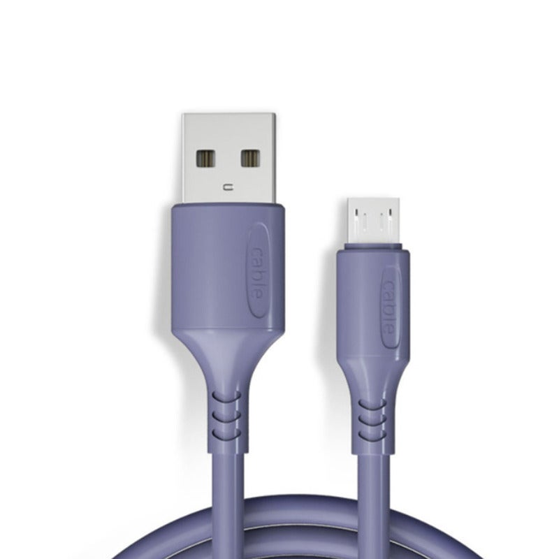 كابل مايكرو USB للشحن السريع: كابل بنفسجي عالي السرعة 3 أمبير، بلبون نحاسي سميك، ومقاوم للانحناء - نقل طاقة آمن وكفء، وعمر طويل للأجهزة والهواتف المحمولة المدعمة بكابل مايكرو USB - Image 1