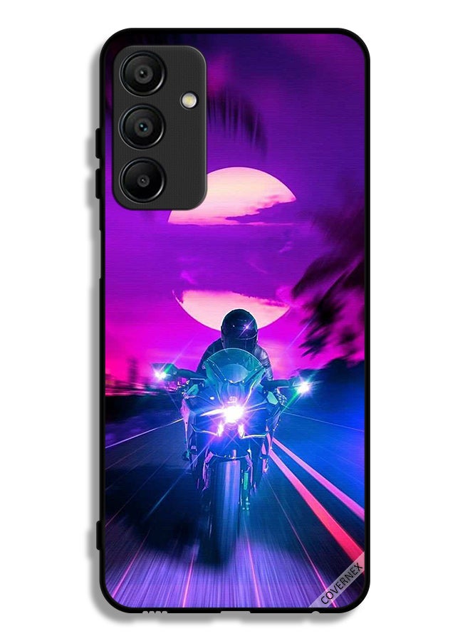 Covernex Samsung Galaxy A15 5G Protective Case Cover Man On Bike Wallpaper - Image 1