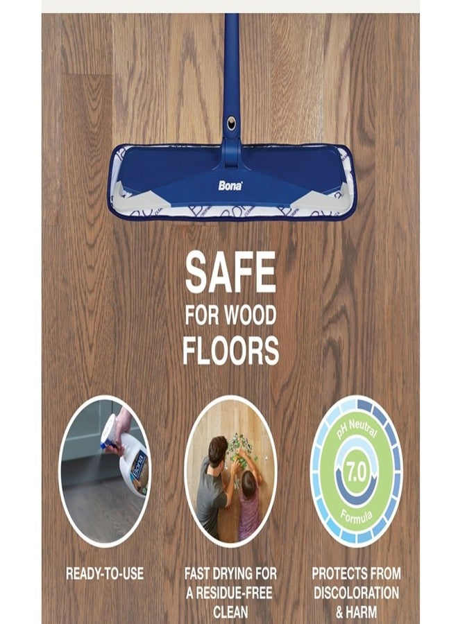 Bona Premium Microfiber Floor Mop | Wet & Dry Cleaning for Wood, Tile, Marble, Stone, Laminate, Vinyl & Granite Floors | Reusable Washable Pad | Easy Attach Mop for Home, Kitchen & Office Use - Image 2