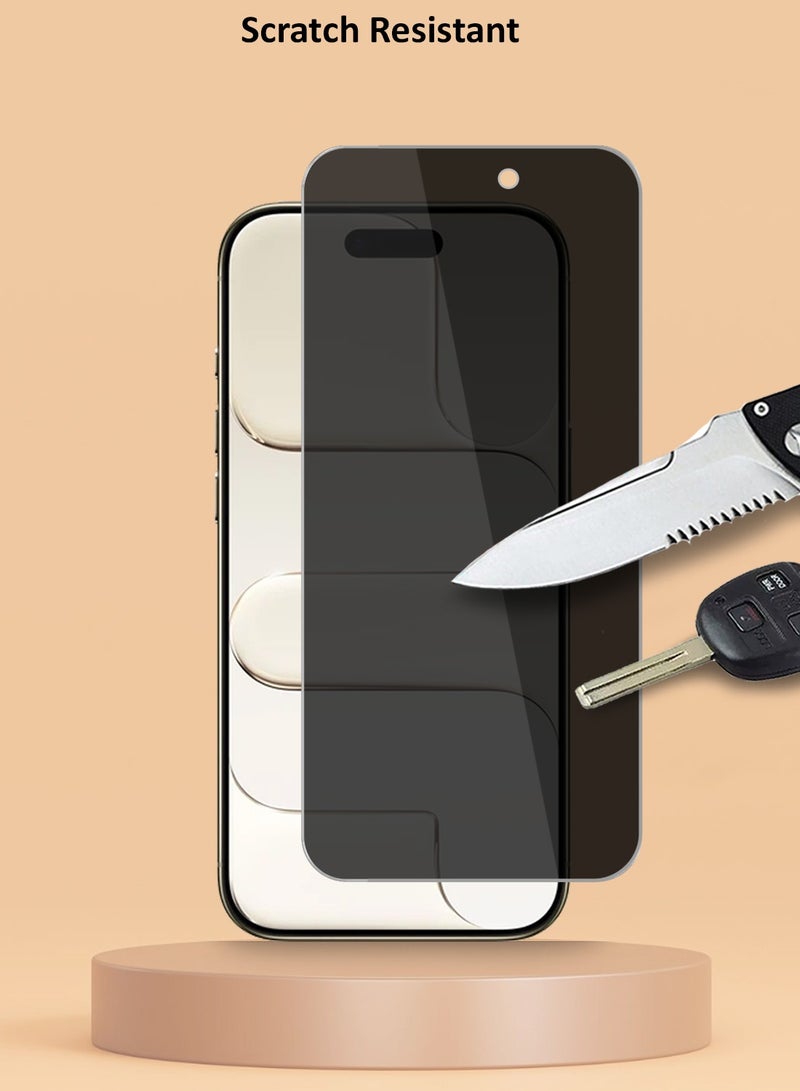 Techie iPhone 17 Air Privacy Tempered Glass Screen Protector - Premium Privacy Glass 9H Hardness 0.33 mm Rounded Edges Anti Bubbles Easy Installation - Image 5