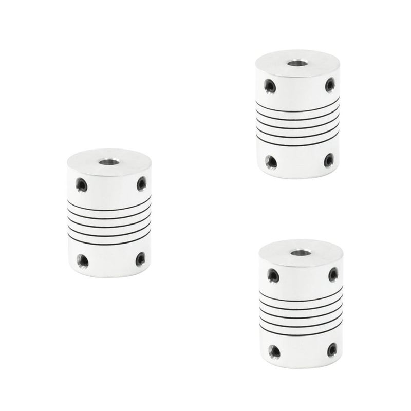 Unomor 3pcs CNC Stepper Motor Flexible Jaw Coupler For Printer Linear Bearings - Image 1
