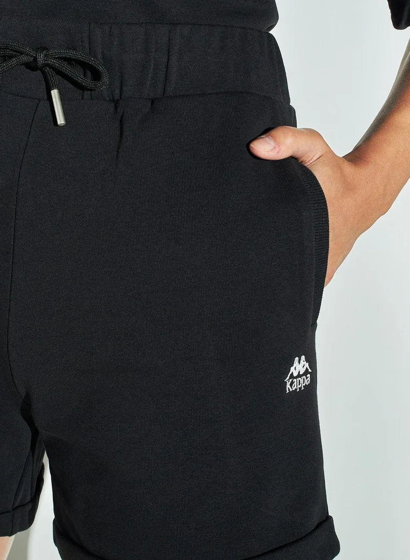 Kappa Kappa Logo Embroidered Shorts with Drawstring Closure and Pockets