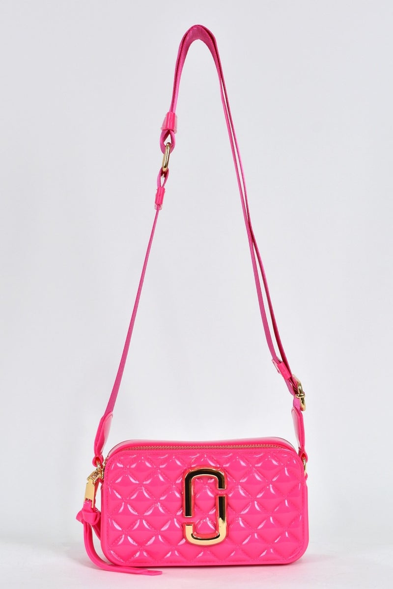 Elatae Women's Shoulder Strap Silicone Crossbody Bag Pink 26398  - Image 1
