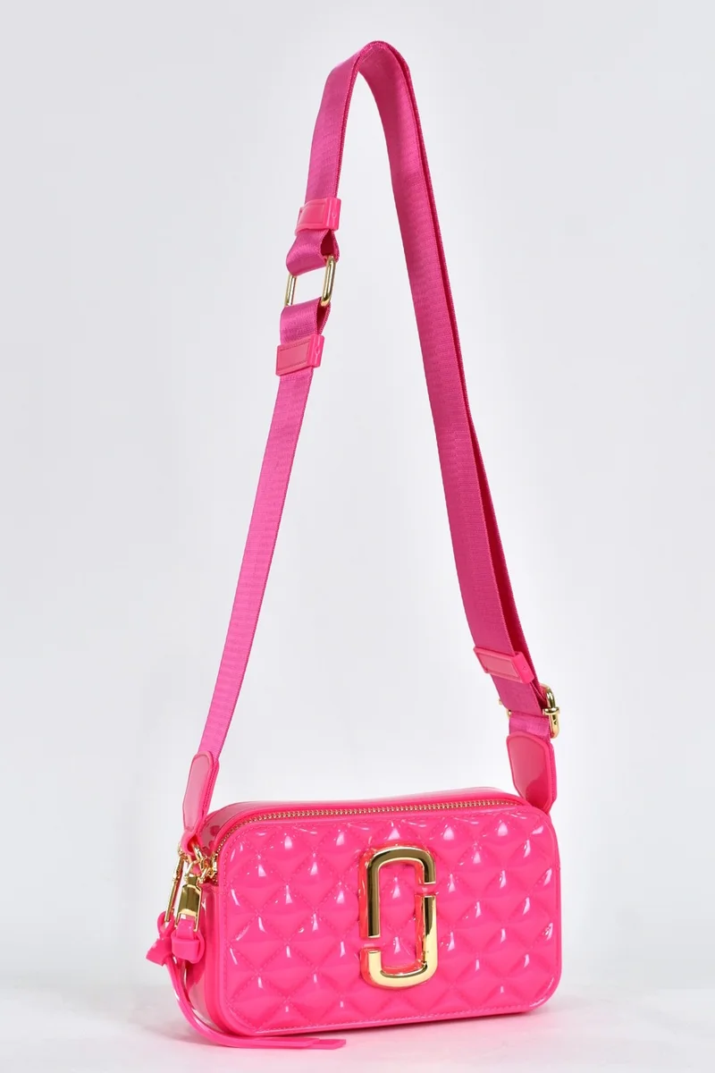 ايلاتي Women's Shoulder Strap Silicone Crossbody Bag Pink 26398