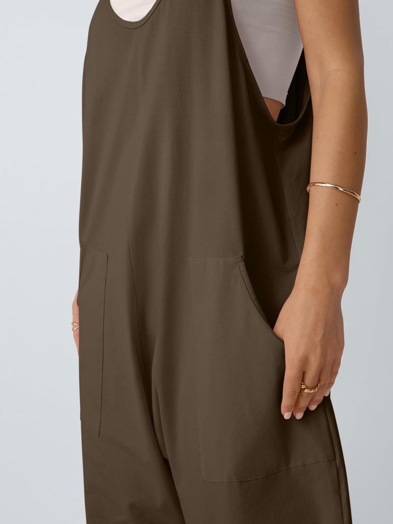 AUTOMET Jumpsuits for Women Casual Summer Outfits Rompers Comfy Beach Vacation Trendy Overalls Jumpers Fashion Clothes 2026 KhakiBrown S - Image 5