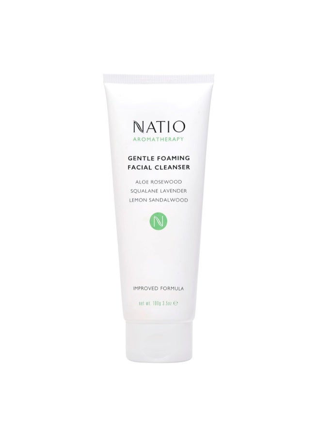 Natio Aromatherapy Gentle Foaming Facial Cleanser, 100 ml - Face Cleanser with Aloe Vera - Face Wash for Moisture Balance for All Skin Types - Image 1