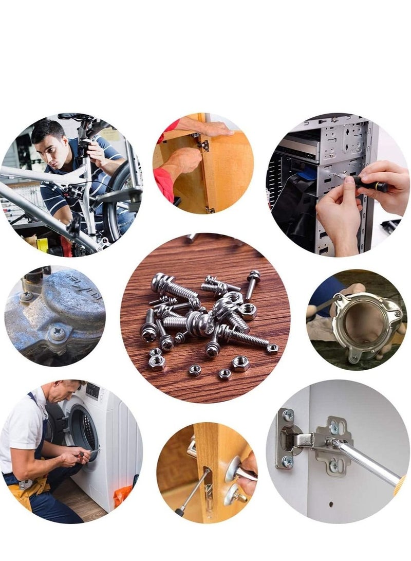 RACO Machine Screws/Bolts Stainless Steel Round Head Phillips Screws Muliti Purpose Use (100, 2BAX25) - Image 2