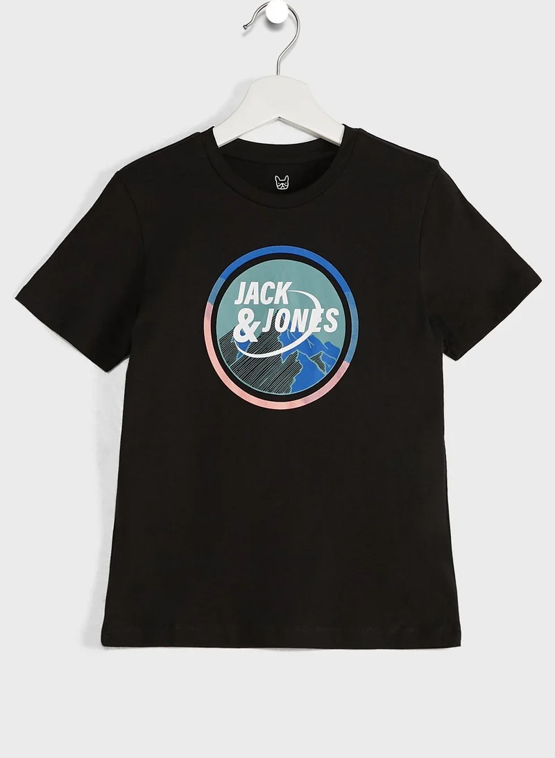 Jack & Jones Junior Youth Graphic Print Round Neck T-Shirt