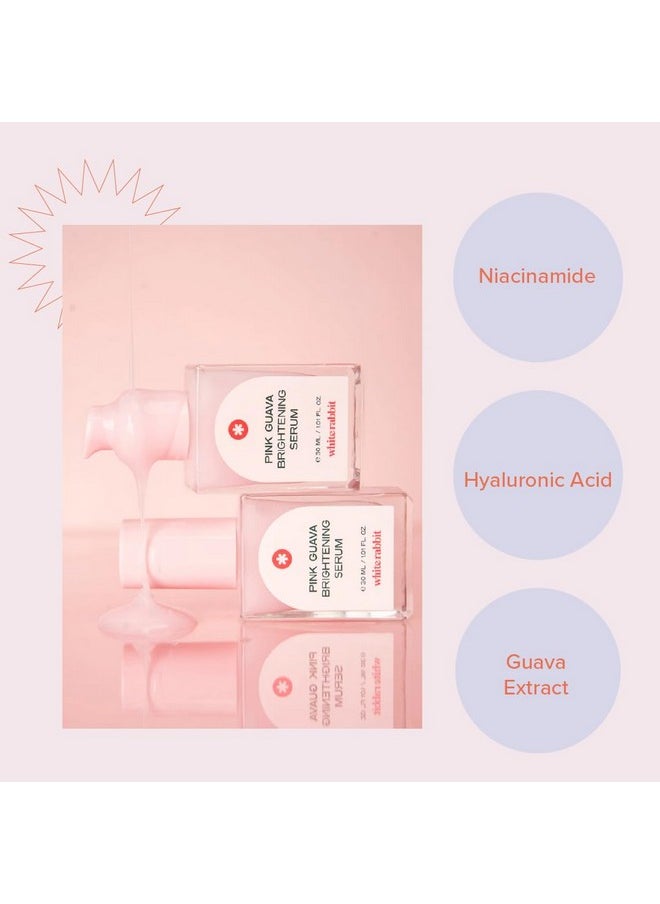 WHITE RABBIT - Pink Guava Brightening Serum Niacinamide & Hyaluronic Acid Lightweight Hydrating Guava Extract Korean Skincare Brighten & Smooth Skin For A Healthy Glow - Image 1
