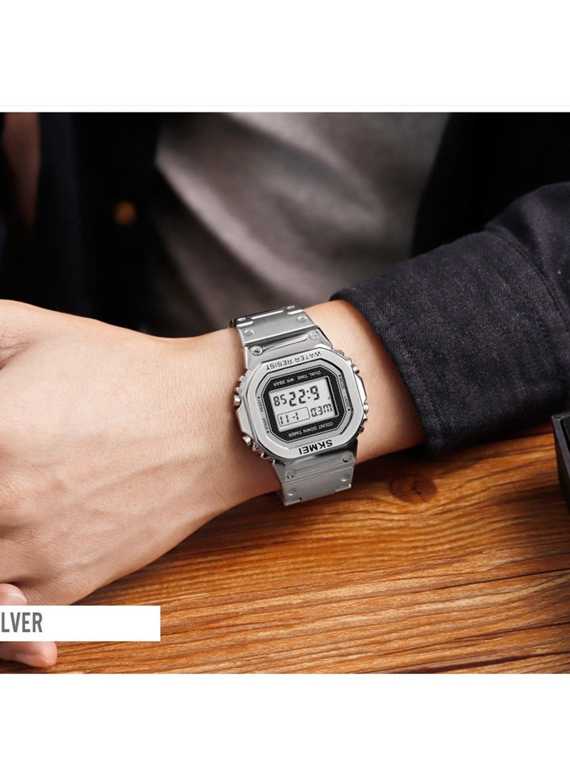 HANYANG - 1433 Gold New Skmei 1456 Outdoor Sports Chronograph Countdown Digital Watch For Men Top Brand Steel Digital Mens Watches Reloj Hombre (From Overseas) - Image 1