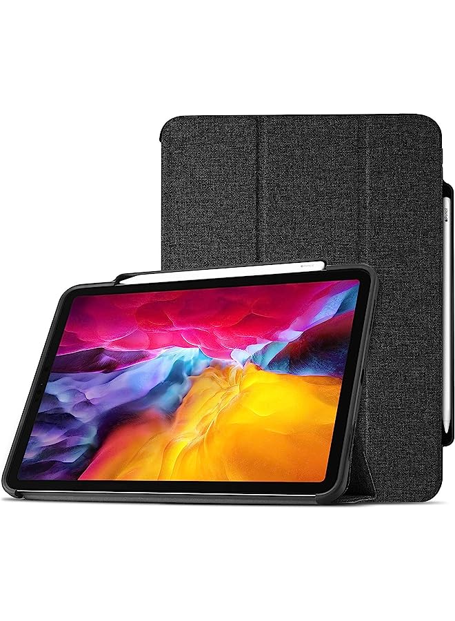 Procases Ipad Pro 11 Case 2020 & 2018 With Apple Pencil Holder, Slim Trifold Stand Protective Folio Smart Cover For Ipad Pro 11 Inch 2Nd Gen 2020 & 1St Gen 2018 [Support Apple Pencil 2 Charging] -Black - Image 1