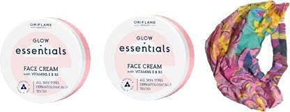 Oriflame oriflame sweden new glow essentials fairness face cream with vitamins e b3 150 ml pack of 2 and stylish hairhead band - Image 4