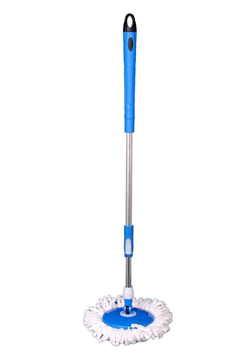 Dmitry Spin Mop Broom Handle Stick with Microfiber Head Mop Refill Stainless Steel Pole for 360 Floor Cleaning Random Color - Image 2