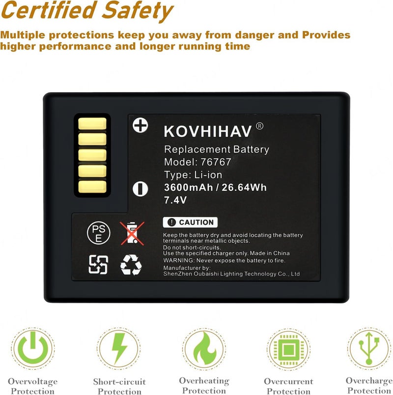cs battery Replacement Battery for Trimble R10 V10 R10 GNSS,fits 76767 990373 89840-00 - Image 4