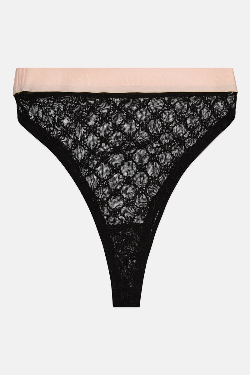 MISSY EMPIRE Women Pull On Mesh Panty, Black - Image 2