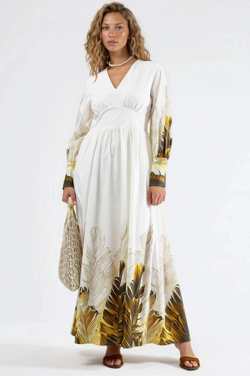 Jennyfer Tropical Floral Print Maxi Dress - Image 1