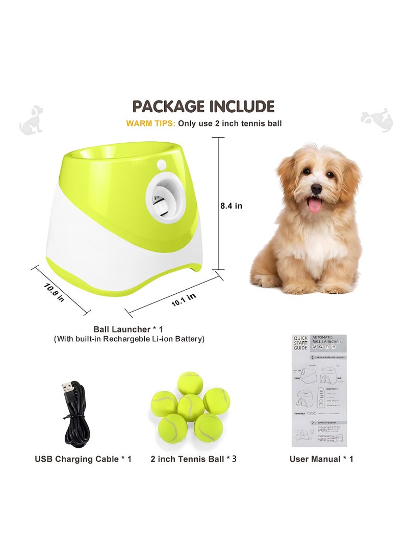 Generic - Dog Automatic Ball Launcher for Small and Medium Dogs, Interactive Dog Tennis Ball Throwing Machine Mental Stimulation Toys for Dogs Enrichment Toy for Indoor & Outdoor Use, 3 Balls + Charger Included - Image 1