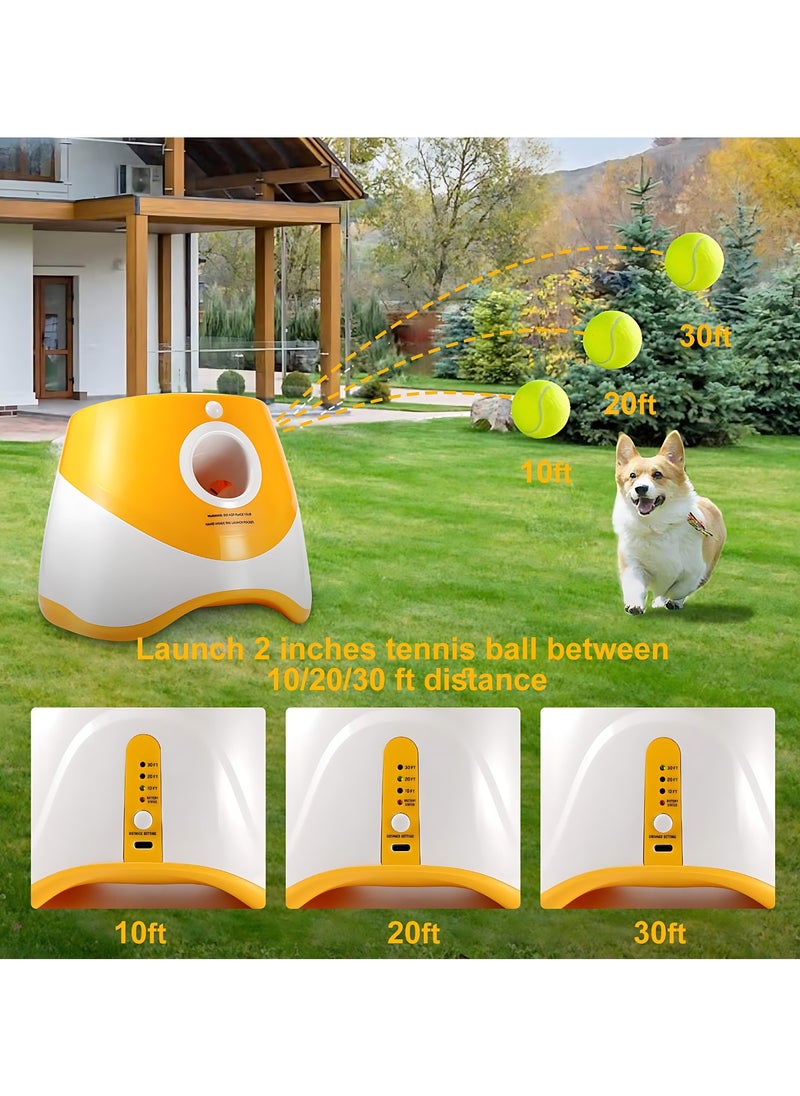 Generic - Dog Automatic Ball Launcher for Small and Medium Dogs, Interactive Dog Tennis Ball Throwing Machine Mental Stimulation Toys for Dogs Enrichment Toy for Indoor & Outdoor Use, 3 Balls + Charger Included - Image 1