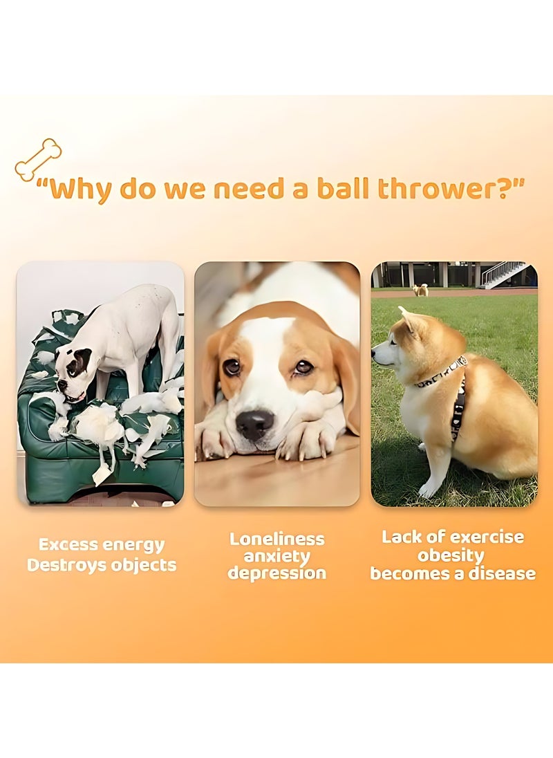 Generic - Dog Automatic Ball Launcher for Small and Medium Dogs, Interactive Dog Tennis Ball Throwing Machine Mental Stimulation Toys for Dogs Enrichment Toy for Indoor & Outdoor Use, 3 Balls + Charger Included - Image 1