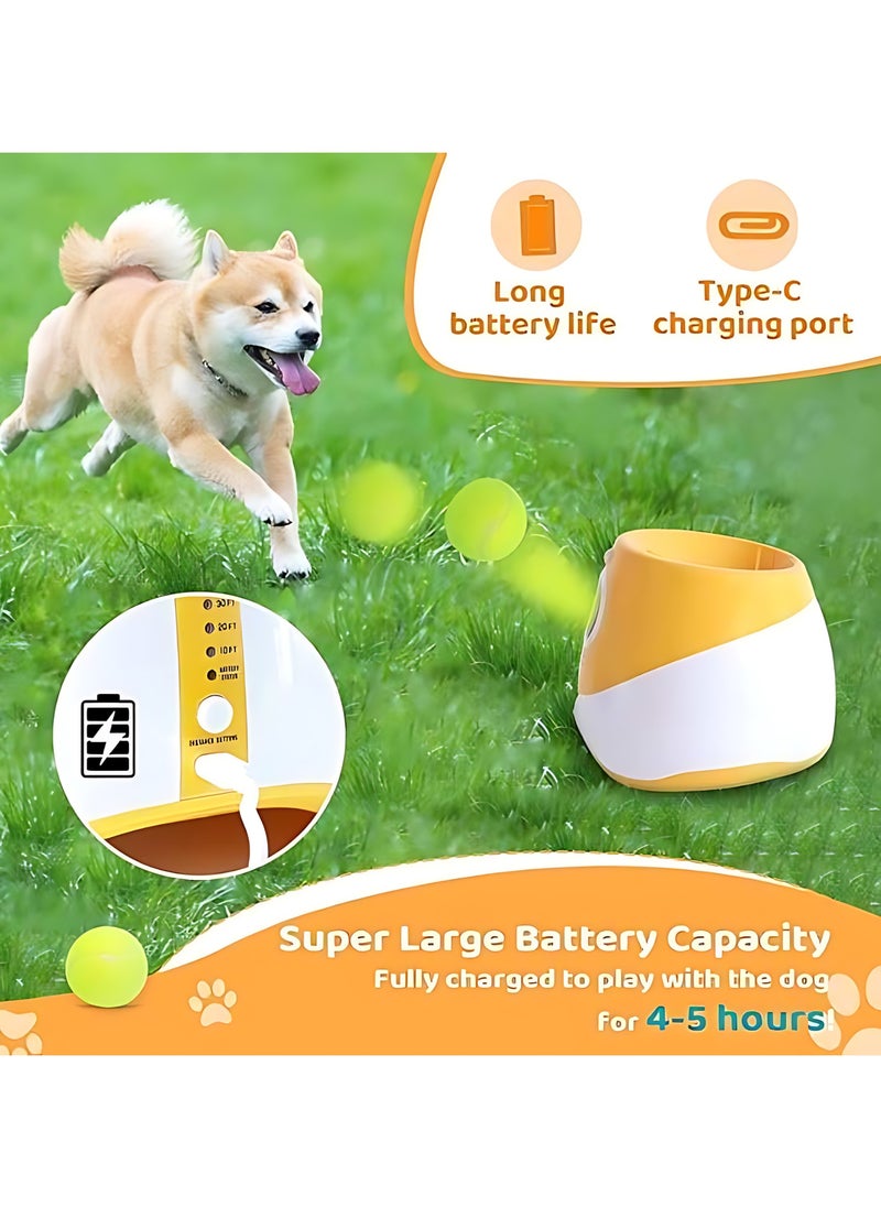 Generic - Dog Automatic Ball Launcher for Small and Medium Dogs, Interactive Dog Tennis Ball Throwing Machine Mental Stimulation Toys for Dogs Enrichment Toy for Indoor & Outdoor Use, 3 Balls + Charger Included - Image 1