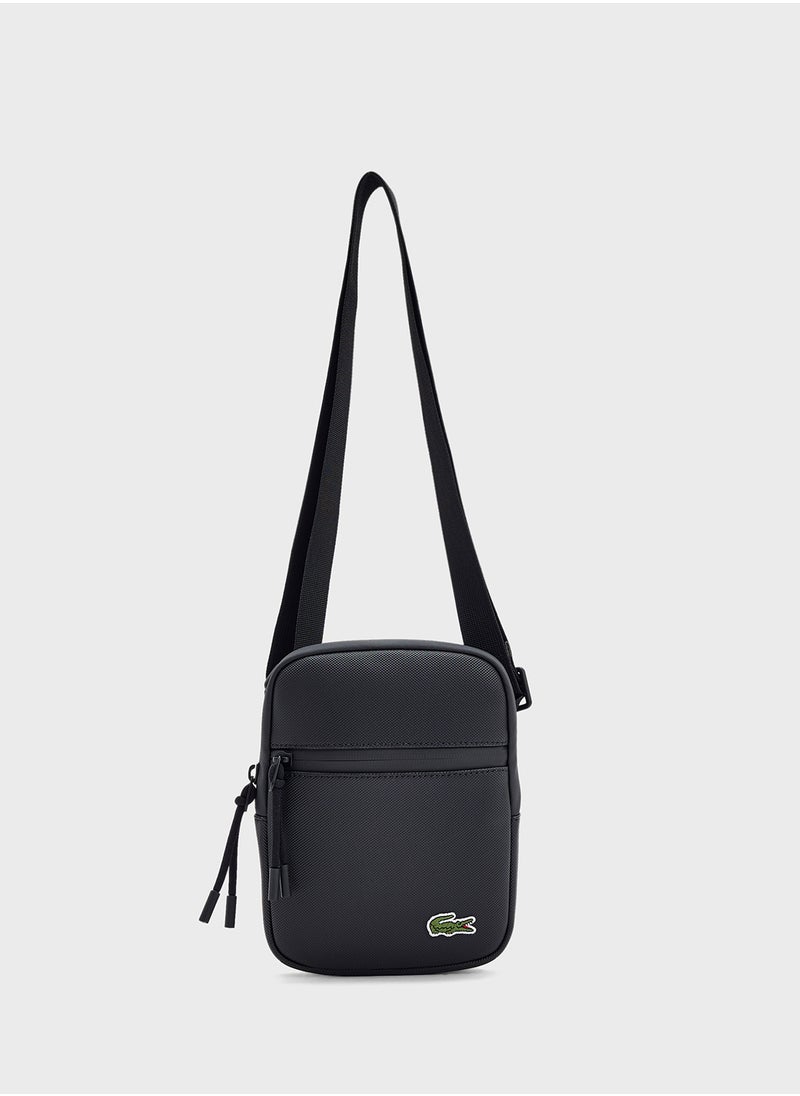 LACOSTE Logo Zip Over Crossbody  - Image 1