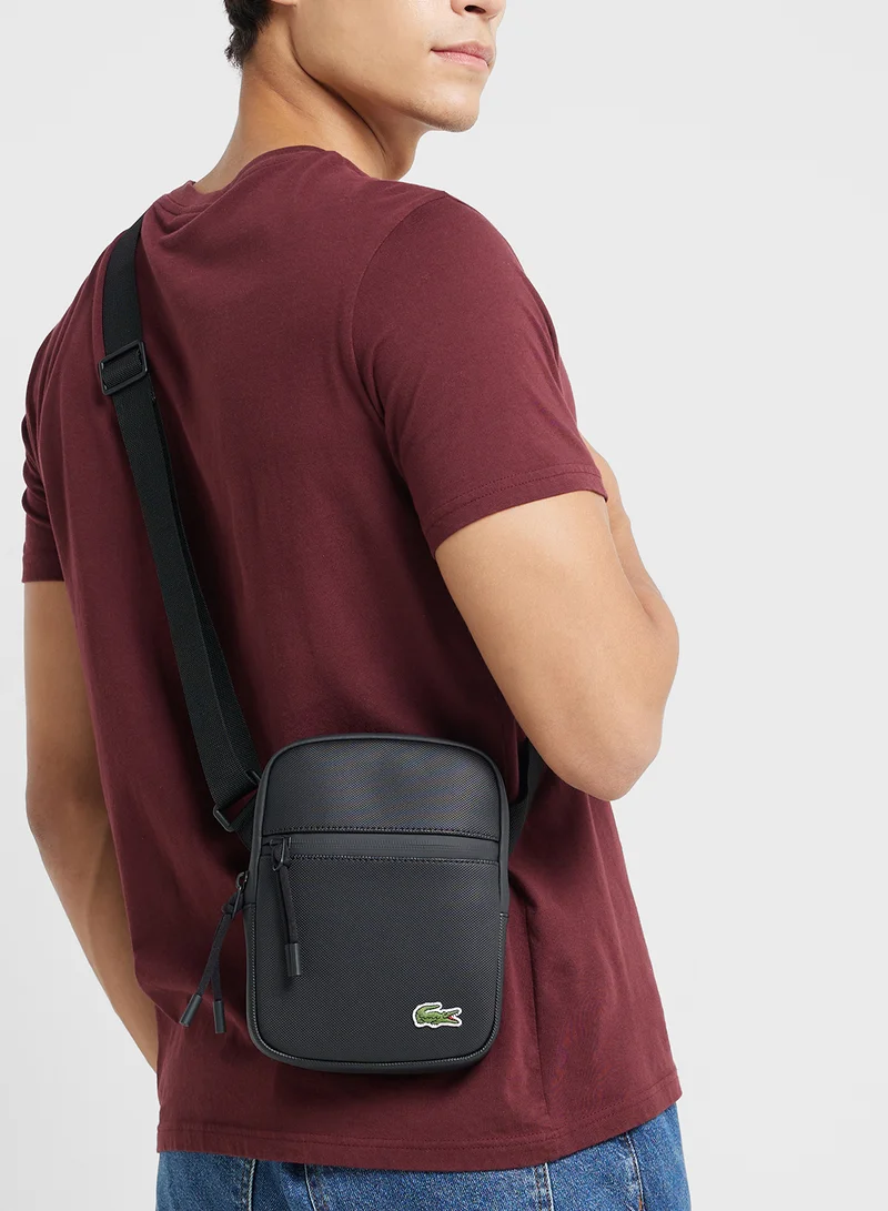 LACOSTE Logo Zip Over Crossbody