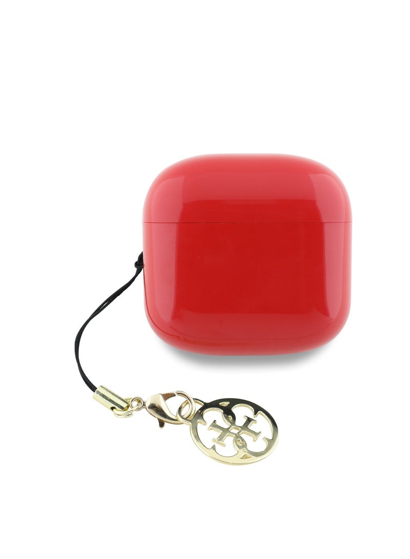 GUESS Charm TWS Wireless Earphones with Glossy Effect & Classic Logo Print / Fast Charging / Up to 5 Hour Music Play Time / 180 Days Standby Time / 10 Meter Transmission Distance- Red - Image 4