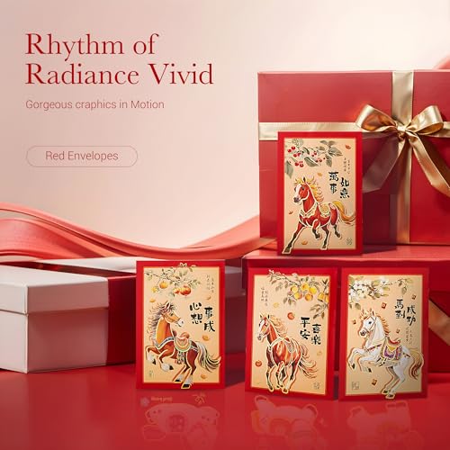 ThxToms 36pcs Red Envelopes Chinese New Year,Red Chinese Envelopes for Money 2026 Horse Lunar New Year Lucky Gift Money Hong Bao, 6 Designs, Realistic Horse, M - Image 3