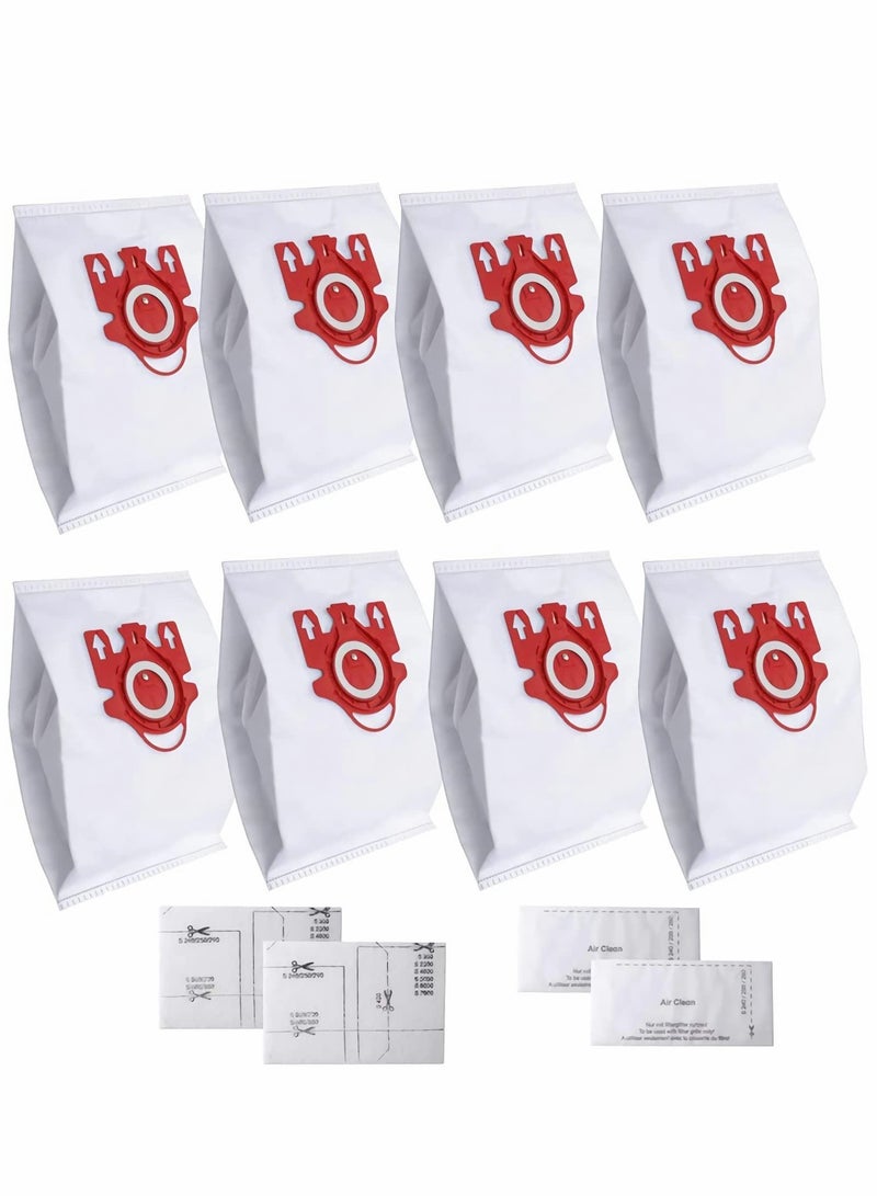 3D Airclean FJM Vacuum Cleaner Bags Compatible for Miele FJM Vacuum, Compact C2, Compact C1, Complete C1, S241, S290, S300i, S500, S700, S4, S6 Series, Including 8Pack FJM Dust Bags + 2 Set Filters. - Image 1