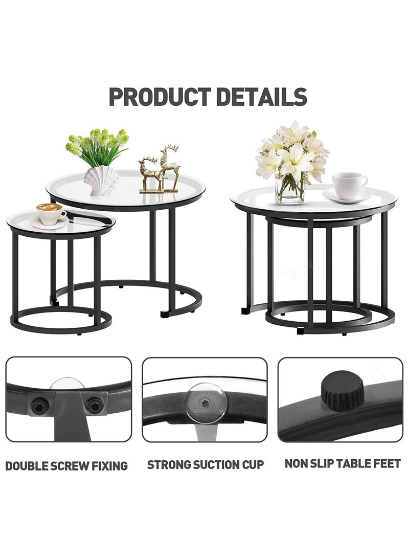2 metal side tables in a modern and simple shape for the living room and bedroom