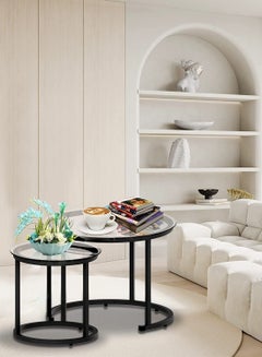 AGD 2 metal side tables in a modern and simple shape for the living room and bedroom  - Image 3