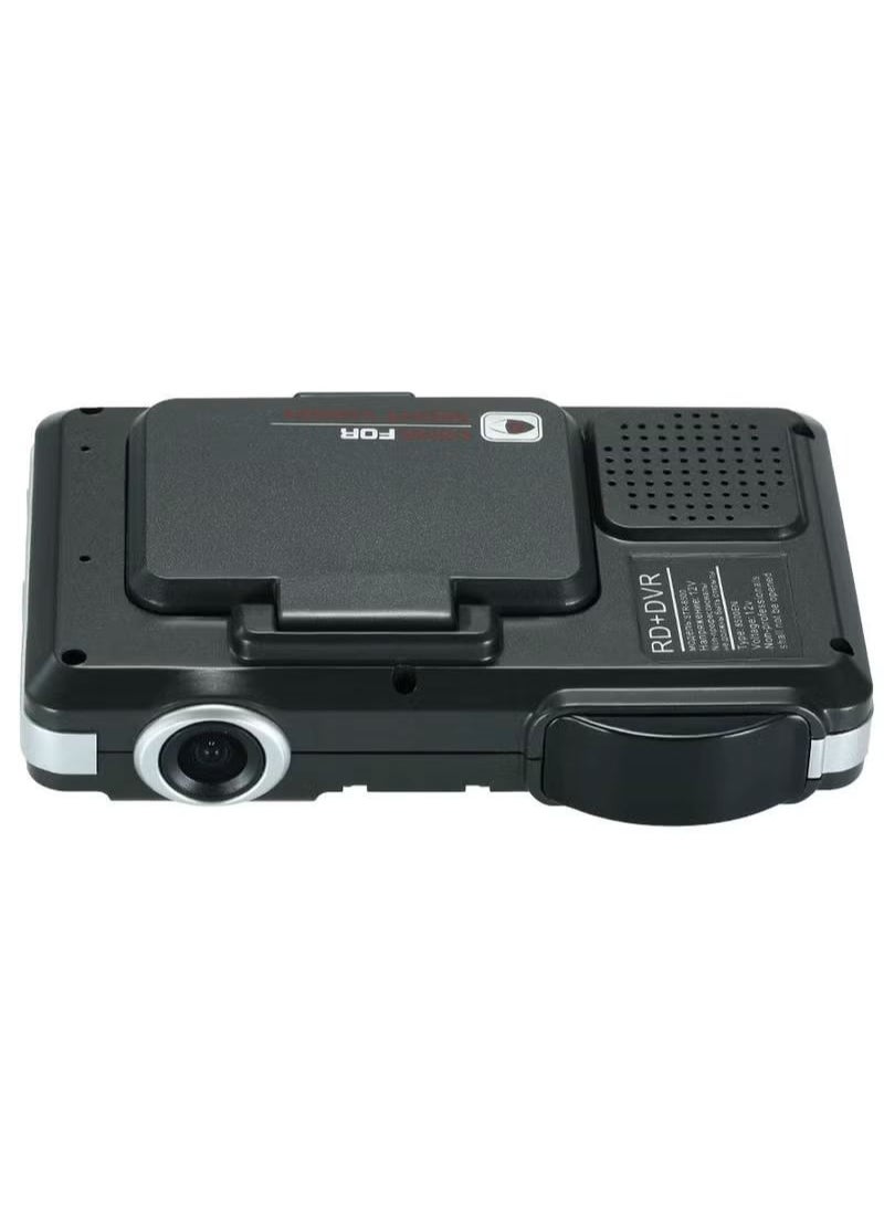 2 in 1 Anti Radar Detector Car DVR 720P Dash Cam Radar Speed Detector with Full Band Mute Button Loop Recording G-Sensor