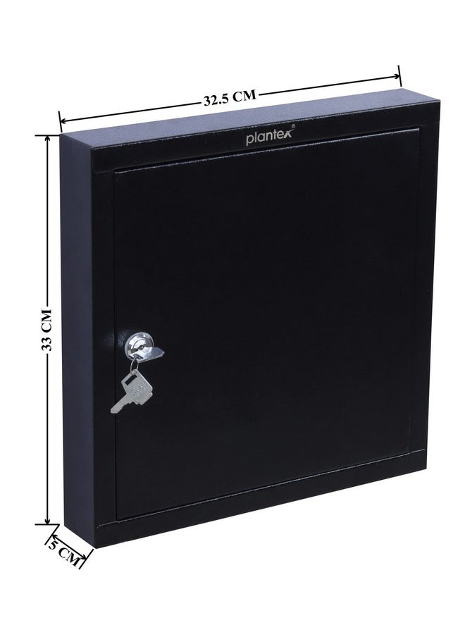 plantex Plantex GI Metal Key Storage Box/Key Cabinet with 25 Key-Holders with Lock for Home/Key Holder for Home/Hotel/Companies/Office - Wall Mount (Black)  - Image 4