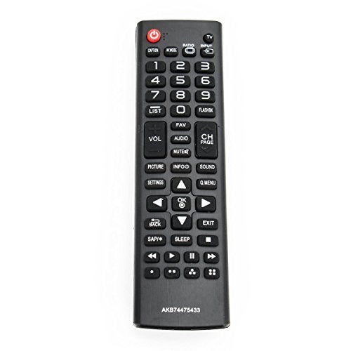 UBay AKB74475433 Remote Replacement for LG TV 43LF5400 32LF550B 42LF5500 49LF5400 49LF5500 55LF5500 42LF5600 55LF6000 60LF6000 43UF6700 55UF6700 60UF6700 43LF5100 32LX770M 55LX770M 43LX770M - Image 1