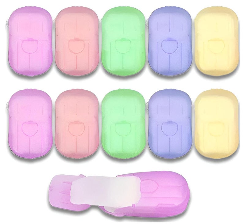 10 Pcs Portable Disposable Hand Cleaning Paper Soap Box for Travel, Outdoor Trips, School Activities to Ensure Easy Hand Hygiene