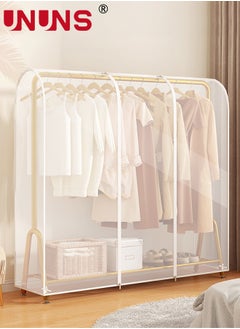 UNUNS Hanging Garment Bags,Extra Large Clear Garment Rack Cover,Dustproof Waterproof Storage Bag For Wardrobe With Full Zipper,120x50x150cm  - Image 1