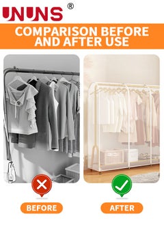 UNUNS Hanging Garment Bags,Extra Large Clear Garment Rack Cover,Dustproof Waterproof Storage Bag For Wardrobe With Full Zipper,120x50x150cm  - Image 2