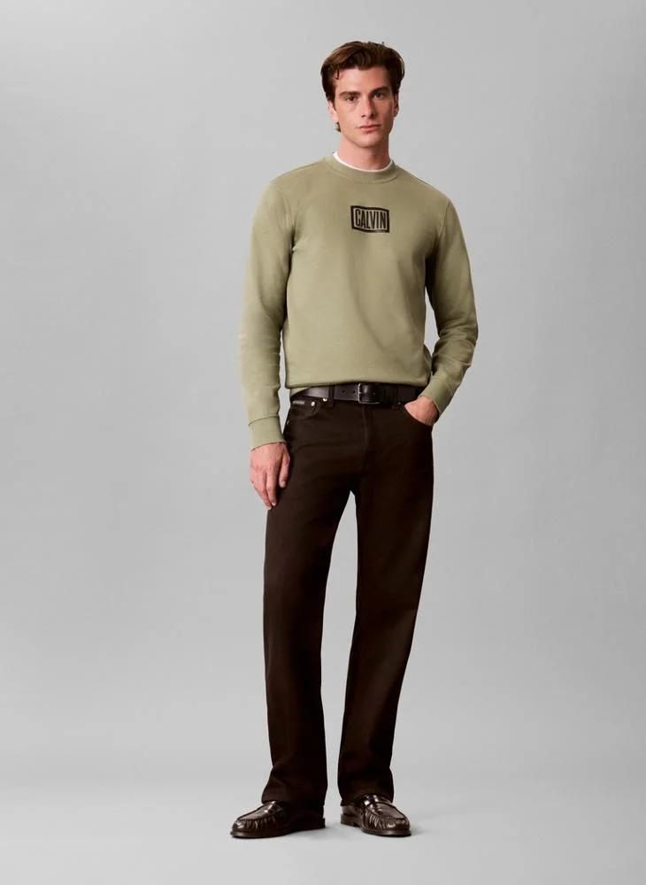 Calvin Klein Jeans  Cotton Terry Logo Sweatshirt for Men | Best Price UAE