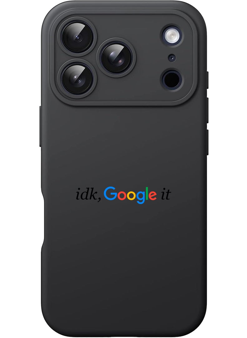 Theodor Protective Slim Fit Case Liquid Silicone Cover with Full Body Protection Anti-Scratch Shockproof Case For Apple iPhone 17 Pro (Black) Google it - Image 1