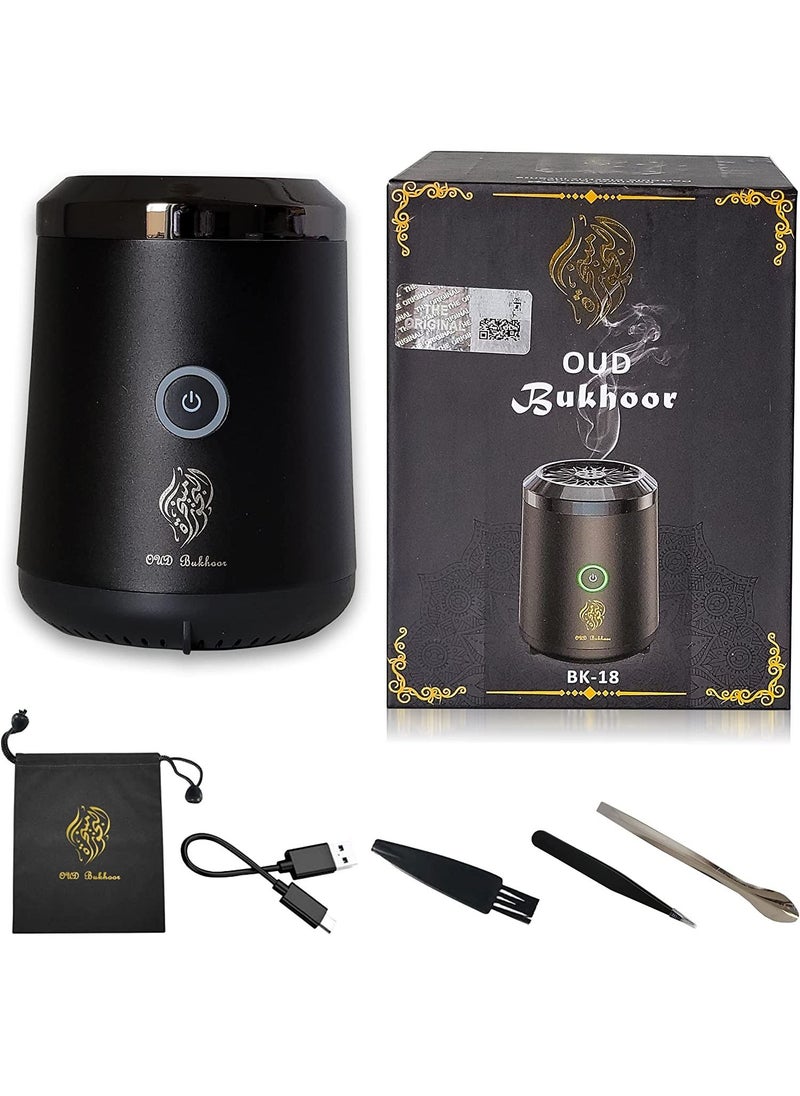 Bakhoor Electric Oud Incense Bukhoor Burner Aroma Diffuser With Long Lasting Battery Usb Rechargeable Great Gift For Home, Car, Desert Camping And Travel  - Image 1