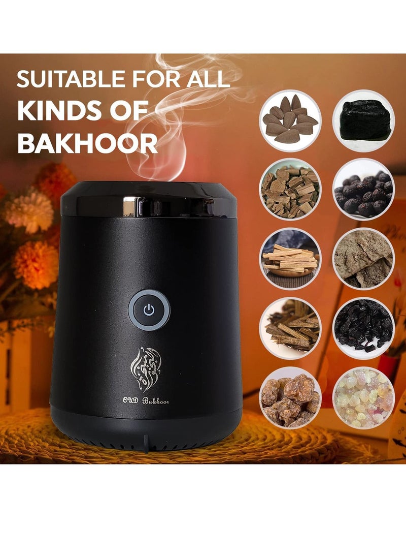 Bakhoor Electric Oud Incense Bukhoor Burner Aroma Diffuser With Long Lasting Battery Usb Rechargeable Great Gift For Home, Car, Desert Camping And Travel  - Image 3