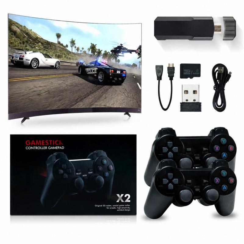 Wireless Retro Game Console 128G: 30,000+ Classic Games, 4K HD Display - Dual 2.4GHz Wireless Controllers, Lag-Free Play for Home, Travel, Kids and Adults - Image 1