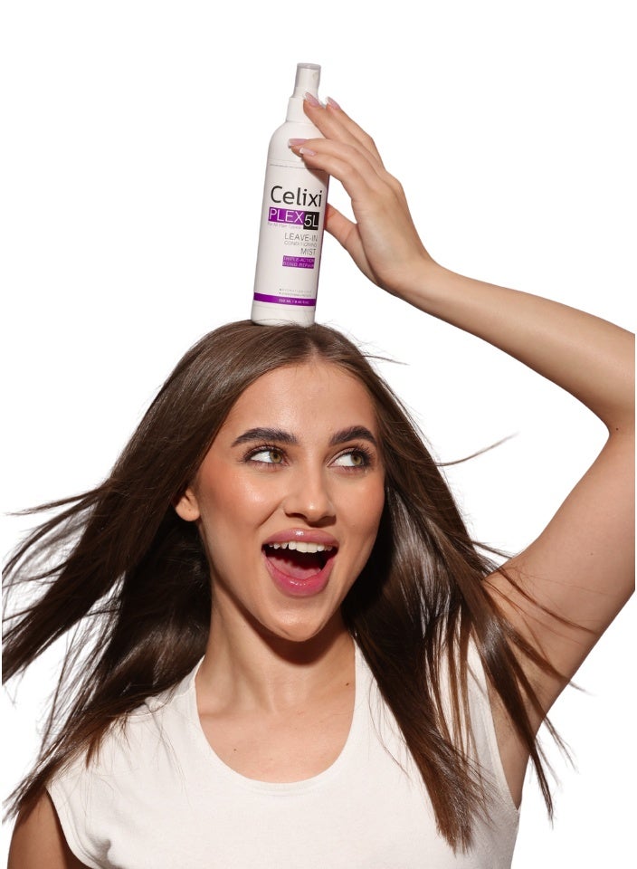 سيليكسي بليكس 5L Celixi® PLEX الأمريكي – ليڤ إن كونديشنر بخاخ بدون شطف – إصلاح الروابط والتحكم في الهيشان – يمنح لمعانًا طبيعيًا – علاج احترافي للشعر – لجميع أنواع الشعر – 250 مل - Image 3