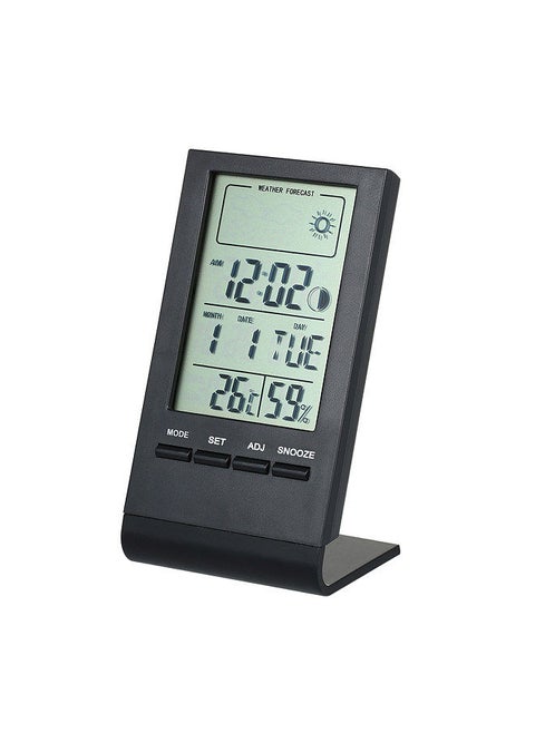 Mini Digital Thermometer Indoor Hygrometer Room ℃/℉ Temperature Humidity Monitor Meter Gauge Alarm Clock Thermo-Hygrometer with Max Min Value Display