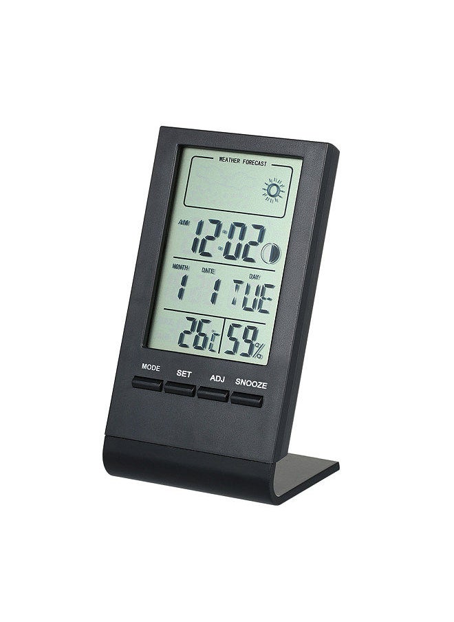 Mini Digital Thermometer Indoor Hygrometer Room ℃/℉ Temperature Humidity Monitor Meter Gauge Alarm Clock Thermo-Hygrometer with Max Min Value Display